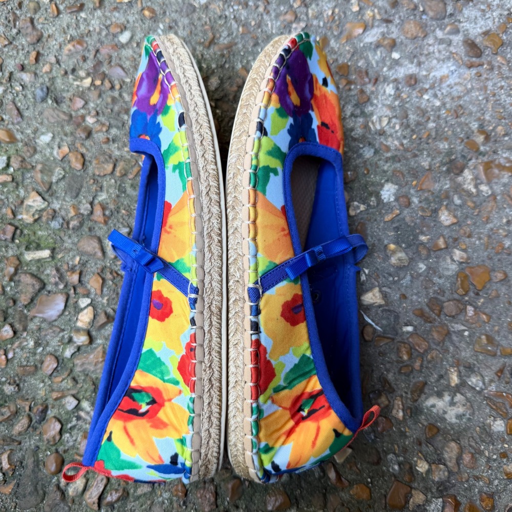 Sea Star x Frances Valentine Floral Neoprene Mary Jane Espadrille Shoes Womens 8 - Picture 7 of 15